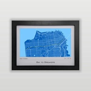 Bay to Breakers - Runner Print - Gerahmt: Geschenk für Bay to Breakers, - Runner Print aus Ihren Laufdaten
