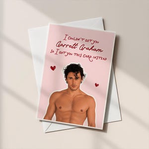 Garrett Graham Birthday Card, Off Campus Inspired, Hockey Romance, Pink Birthday Card For Her, Happy Bday Greetings Card,