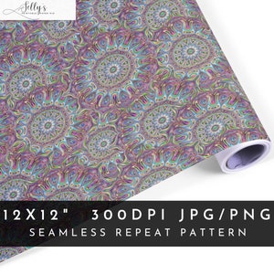 Mandala Paper Seamless Pattern for Commercial Use, Ornament Paper Repeating Seamless Pattern Design, Repeating File, Tiling Designs