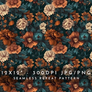 Floral Print Hand Drawn Fashion Seamless Pattern for Fabric & Digital Paper