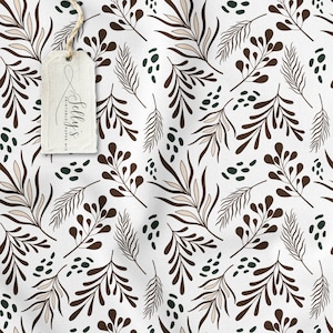 Nature Flowers for Commercial Use, Boho Floral Repeating Seamless Pattern Design, Repeating File, Tiling Designs, Paper, Fabric