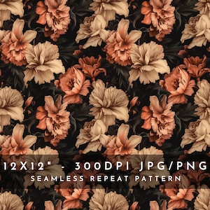 Floral Elegant Seamless Pattern for Fabric & Digital Paper Hand Drawn Fashion Print for Sewing Pattern Bag