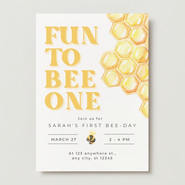 Fun to Bee One Invitation