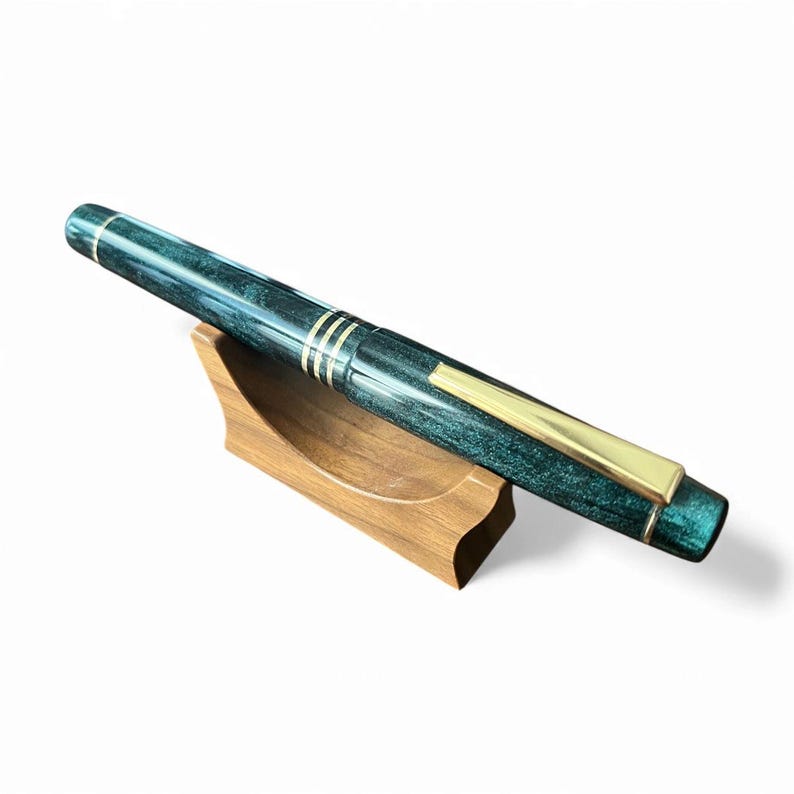 Viridian Green & Gold - Custom - Handmade Fountain Pen zdjęcie 3
