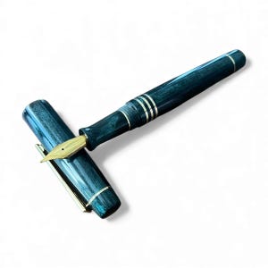 Viridian Green & Gold - Custom - Handmade Fountain Pen zdjęcie 5