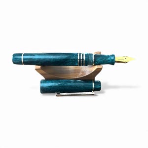 Viridian Green & Gold - Custom - Handmade Fountain Pen zdjęcie 4