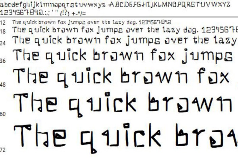 Fat Font Handwriting Font Font Handwritten Font Craft Etsy