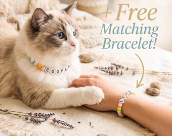Personalised Pet Name Necklace and Matching Bracelet Set