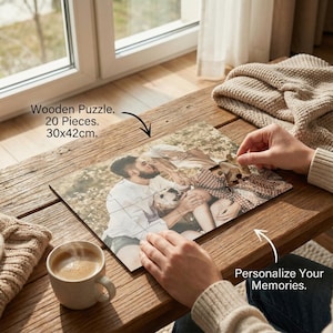 Custom Wooden Jigsaw Puzzle 30CM*42CM 20 Pieces Without Frame