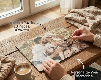 Custom Wooden Jigsaw Puzzle 30CM*42CM 20 Pieces Without Frame