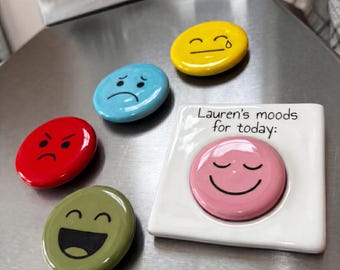 Mood Magnet, Personalised Clay Mood Magnet, Fridge Decor
