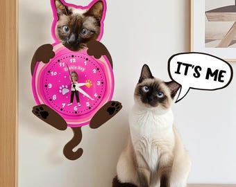 Orologio personalizzato per animali domestici e proprietari - Divertente decorazione fotografica personalizzata