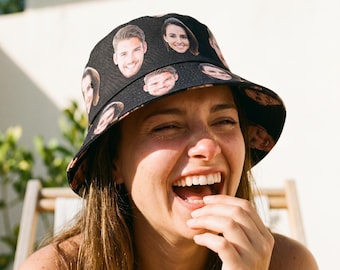 Custom Face Bucket Hat Personalised Photo Sun Hat Gift