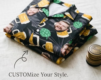 Custom Face Hawaiian Shirt Funny Tropical Beer Party Shirt