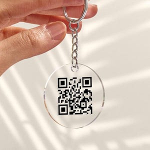 Personalized Acrylic QR Code Keychain (Voice, Text, or Video Link)