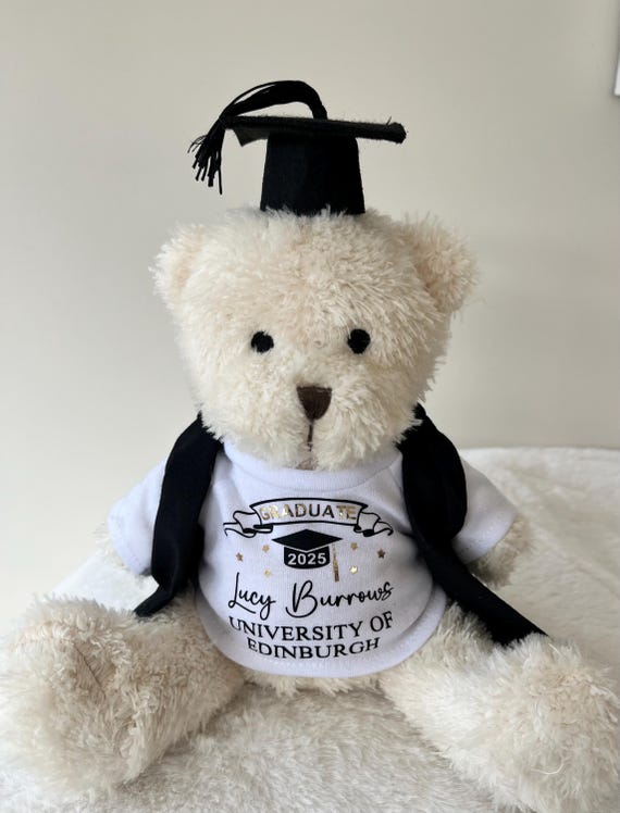 Personalized Graduation Teddy Bear - Custom Text, Class Of 2025, With Cap & Diploma, Graduation Gift - View #8