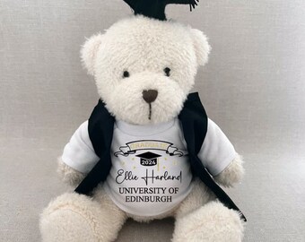 Personalised Graduation Bear, Graduation Keepsake, Personalised Bear, Personalised Graduation Gift, Graduation Gift 2024, Class of 2024