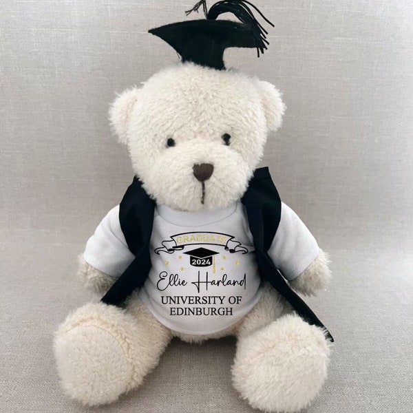 Personalised Graduation Bear, Graduation Keepsake, Personalised Bear, Personalised Graduation Gift, Graduation Gift 2024, Class of 2024