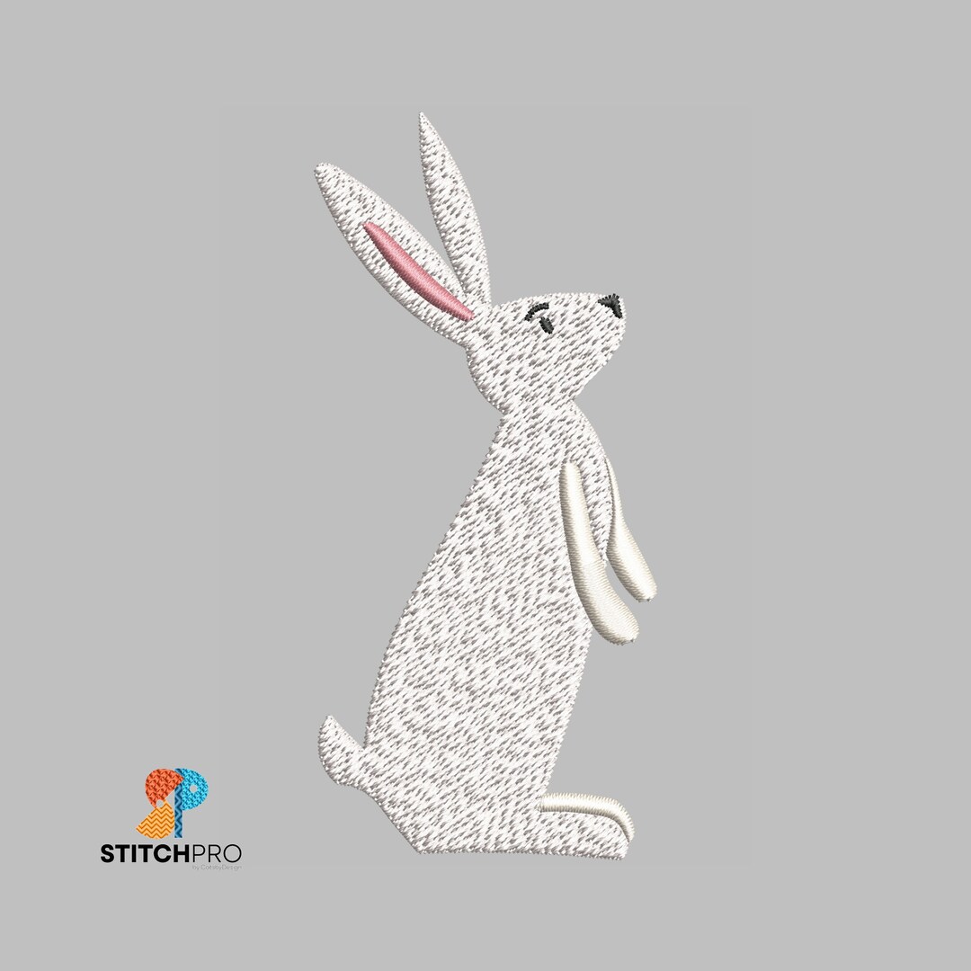 Standing Rabbit Embroidery Design Rabbit Machine Embroidery Design, Stitch File Instant Download - Etsy