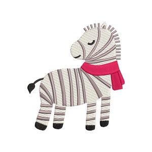 Zebra machine embroidery design, instant download