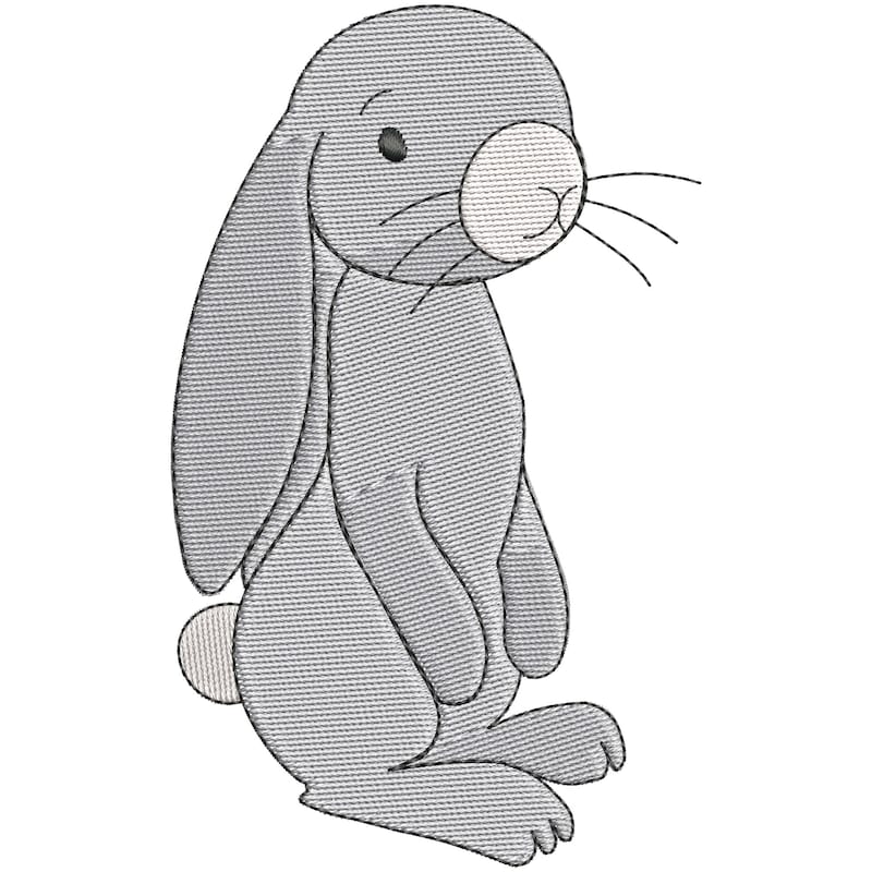 Rabbit Machine Embroidery Design - Etsy