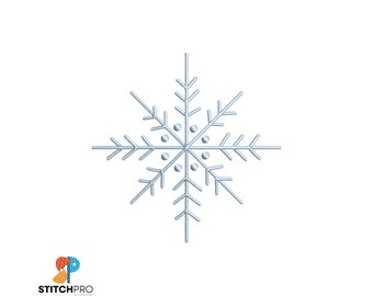 Maskinbroderidesign med snöflingor, digital stygnfil