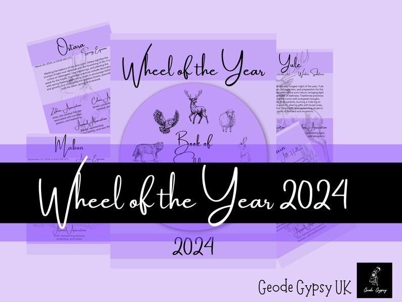 Wheel of the Year 2024 Printable PDF Download Grimoire Etsy Australia