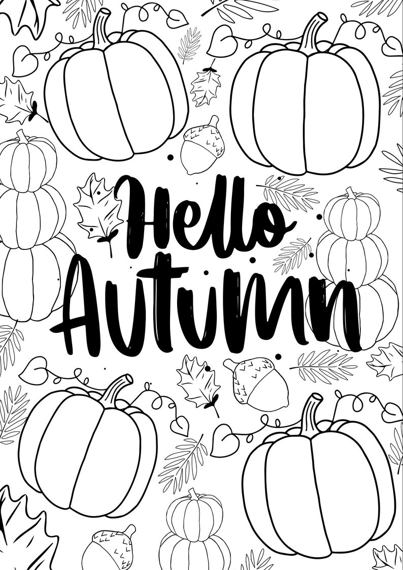 Halloween Colouring Pages Printable Etsy