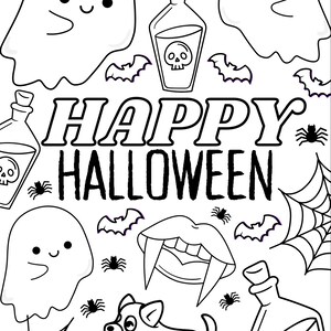 Halloween Colouring Pages Printable Etsy Halloween Colouring Pages Printable Etsy