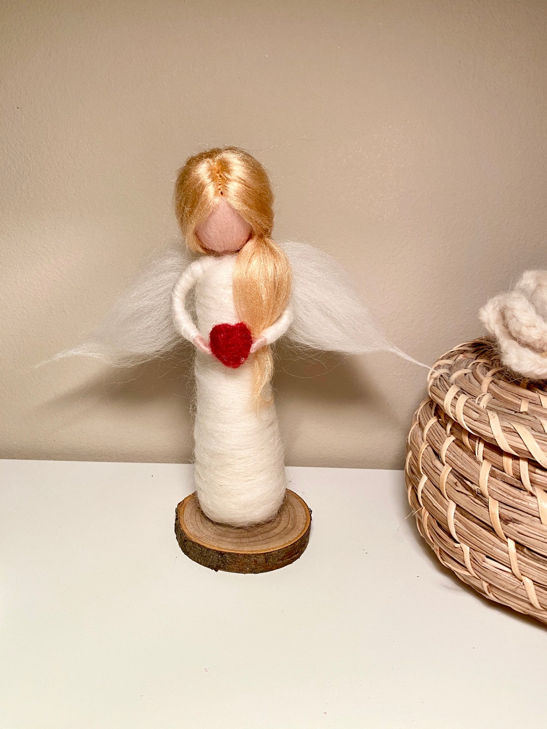 Guardian Angel With Heart, Angel for Birthdays, Baptisms, Confirmations Etsy