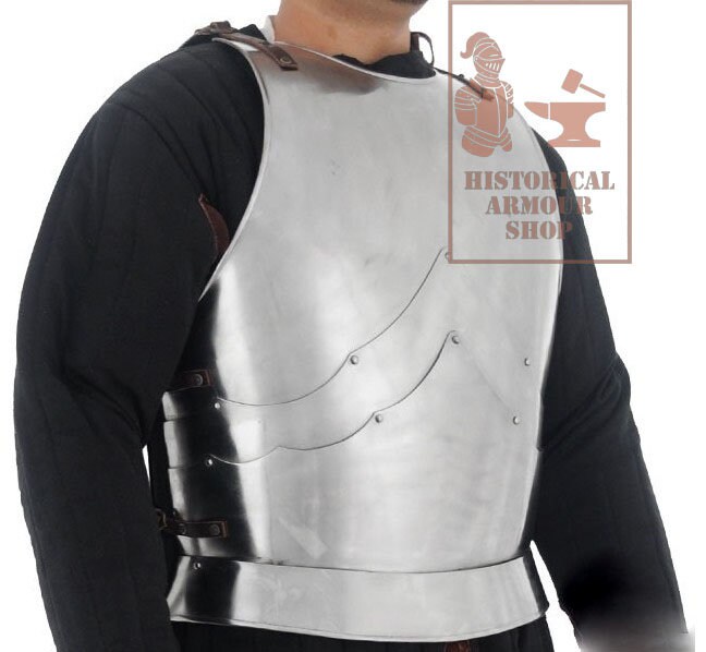 Medieval Body Armor Jacket With Pauldrons 18 Gauge Steel Replica Reenactment 