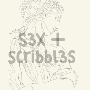 greek goddess statue- digital sketch