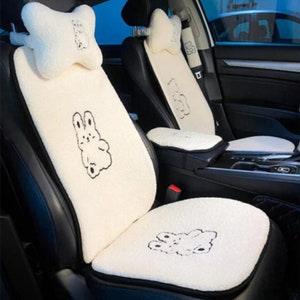 2023 Cartoon Flower Daisy Car Seat Cushion Cover Plush Winter