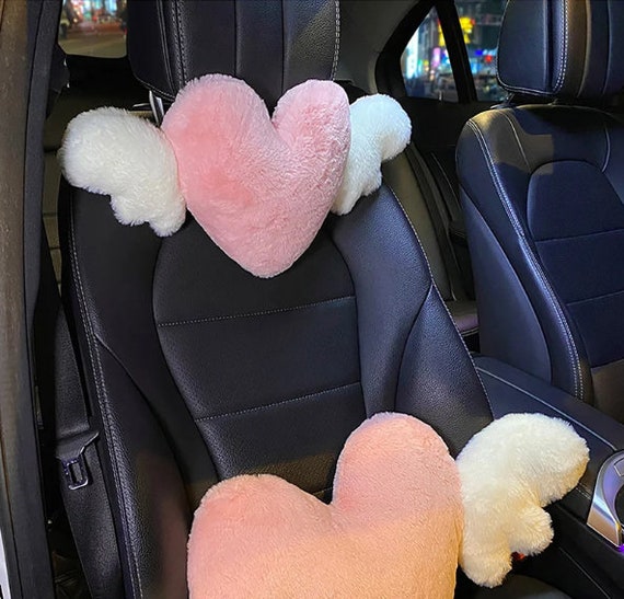 Herzförmiges Auto Kopfstütze Plüsch Liebe Nackenkissen Sitz Rückenkissen  Lordosenstütze Kissen Universal Autozubehör CuteCarAccessoriess - .de