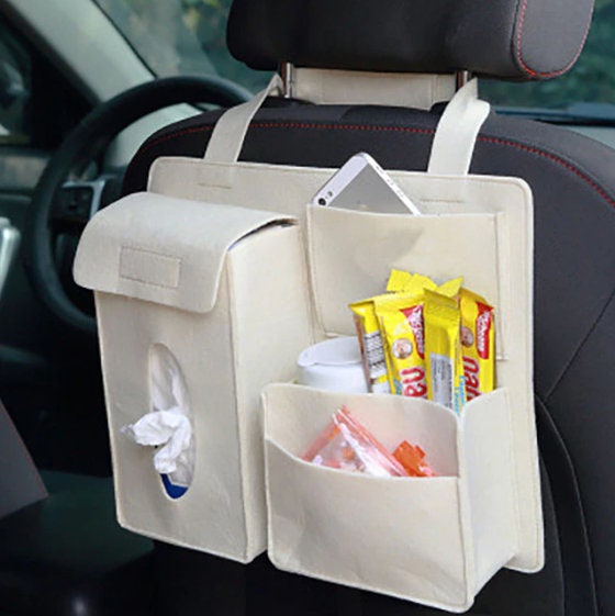 2x Sitzablagefach Auto Sitz Ablage Tasche Organizer KFZ Ablagefach Döner  Halter