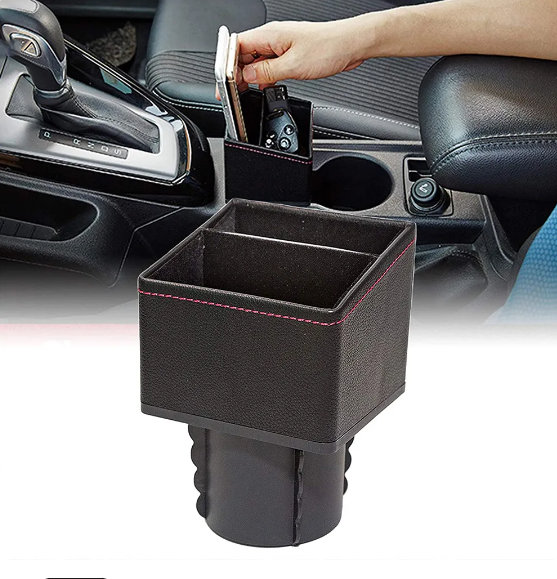 Leather car seat storage pocket cup holder - .de