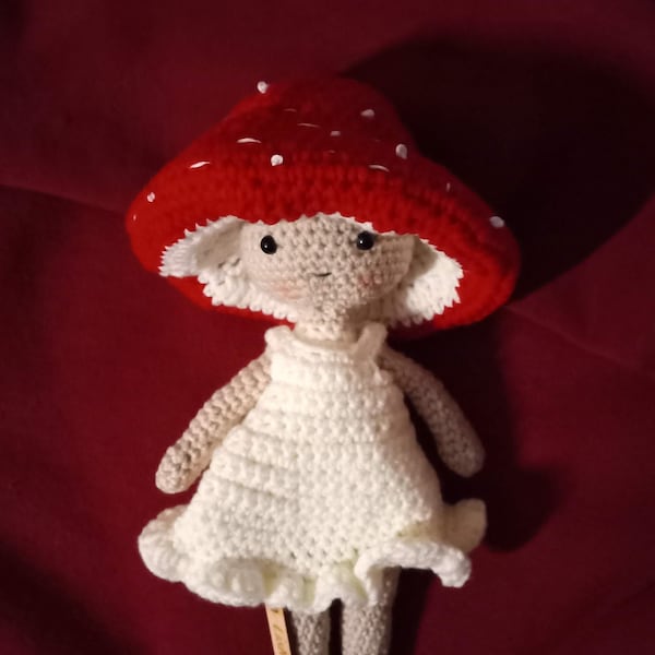Mushroom Sprite Doll Custom made Crochet Amigurumi
