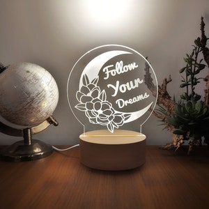 LED Acrylic night light, nightlight, LED lamp, light, custom light, LED sign