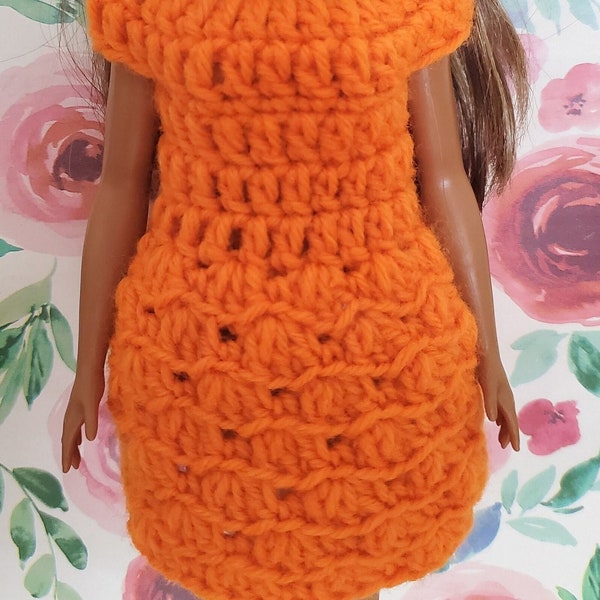 Crochet pattern DESIGNED to fit curvy 11.5" doll acrylic DRESS Digital pattern 3033 DIY
