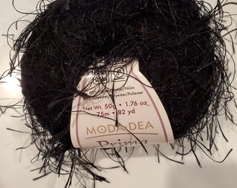 Yarn Black BLK MODA DEA Prima yarn nylon polyester 1.76 oz 82 yd Italy