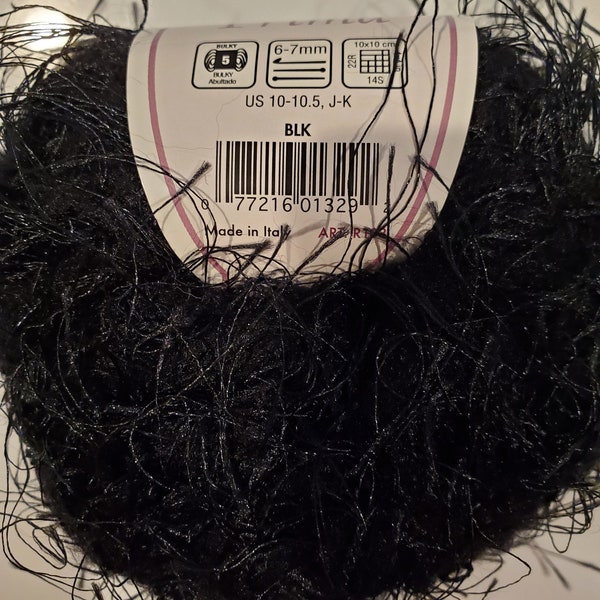 Black BLK MODA DEA Prima yarn nylon polyester 1.76 oz 82 yd Italy