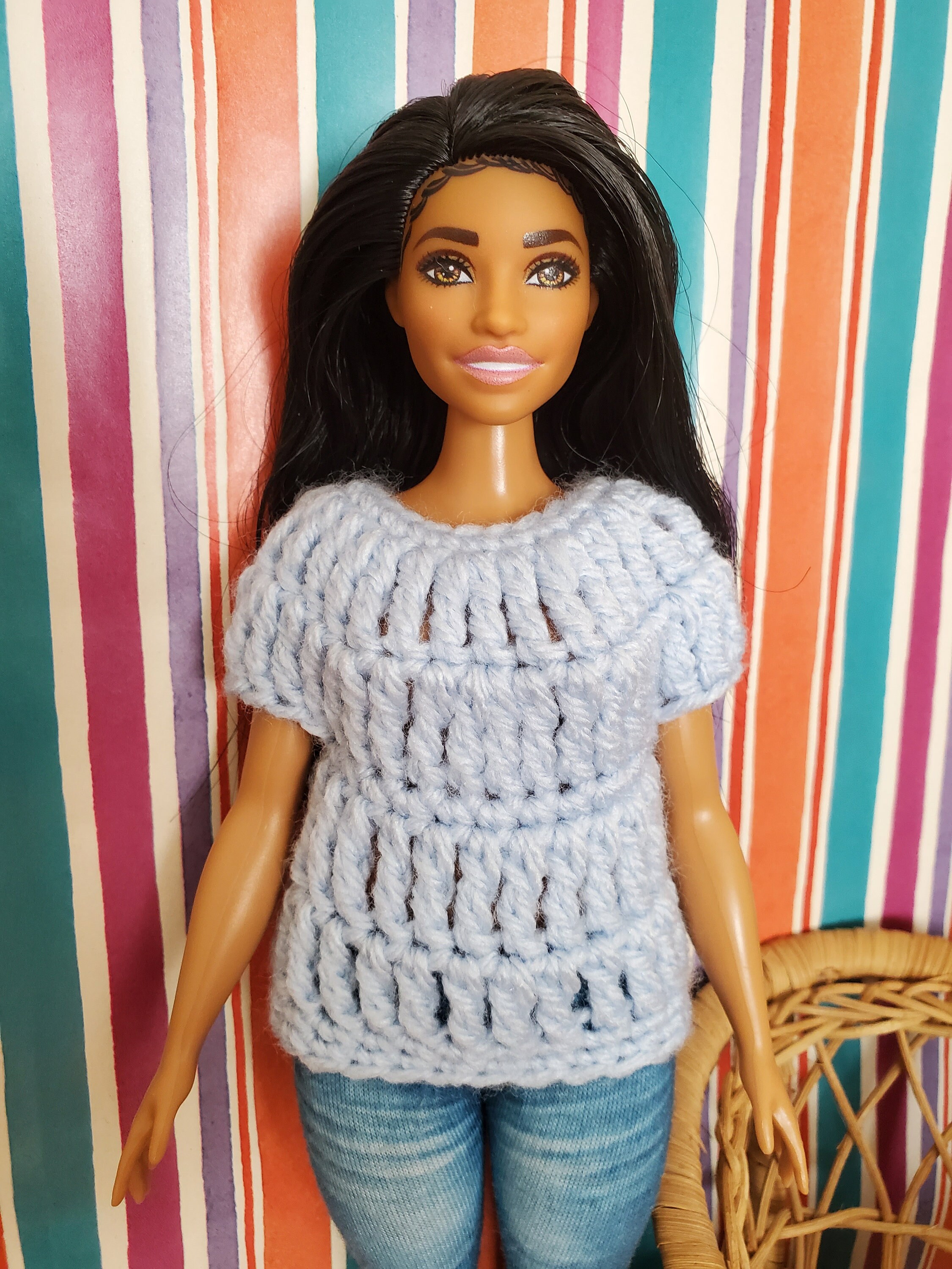 Crochet Pattern Easy for Beginners for Curvy Barbie Doll Blue Etsy