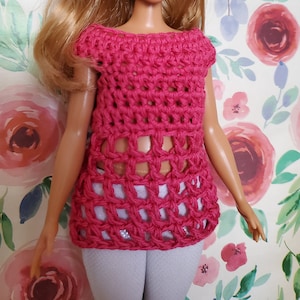 Crochet pattern DIY for curvy 11.5&quot; doll cotton short TUNIC #3034 easy