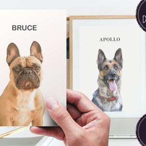 Custom Pet Portrait From Photo, Custom Dog Portrait, Dog Memorial Gift, Pet Loss Gift, Cat Portrait, Personalized Realistic Pet Painting