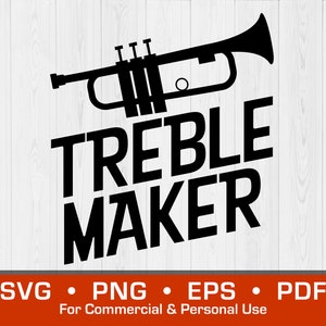 Treble Maker Trumpet SVG Clipart – Svg | Eps | Png | PDF Vector