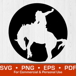 Puede incluir: Una silueta en blanco y negro de una persona montando a caballo. La imagen está sobre un fondo circular negro.