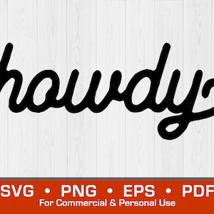 Howdy ruwe tekst - Cowboy Cowgirl Rodeo SVG Clipart – Svg | Eps | Png | PDF-vector