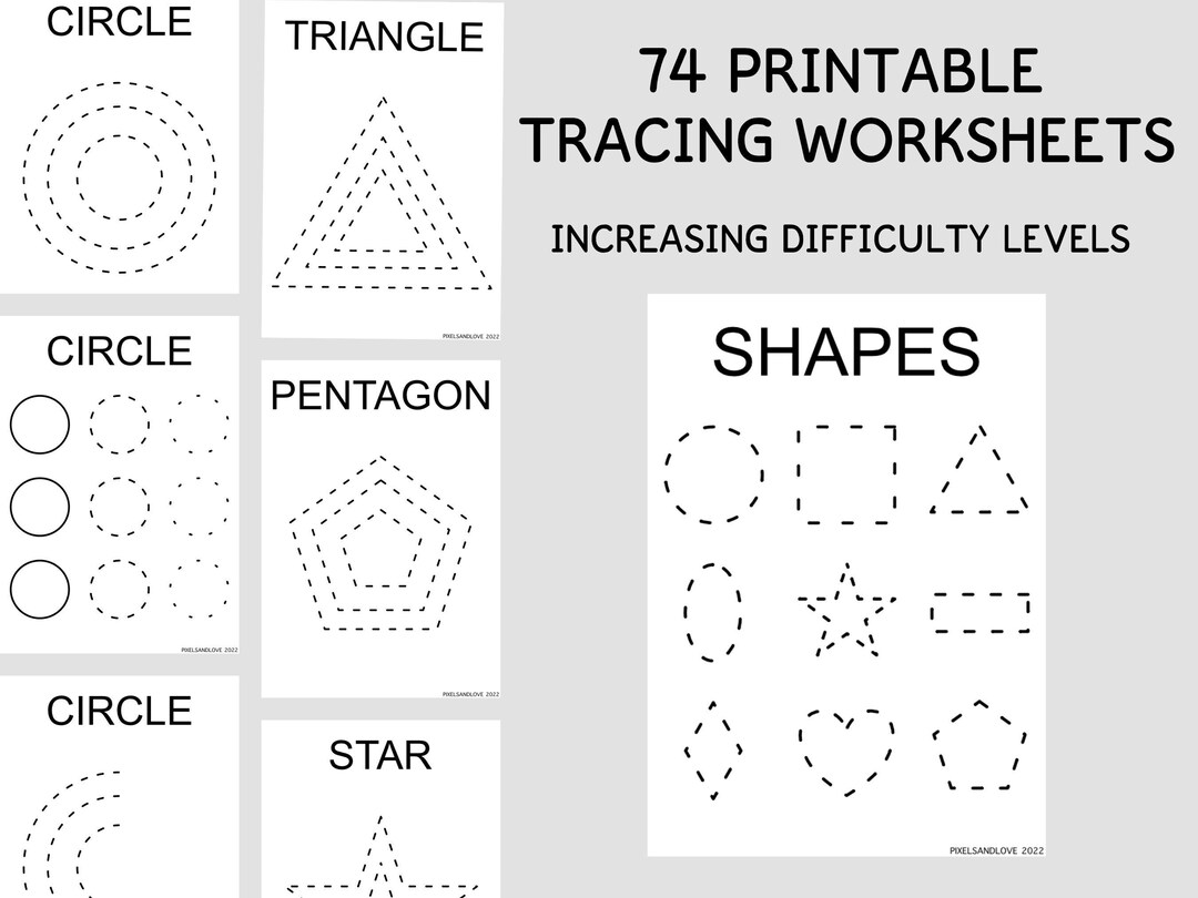 Free Printable Shape Tracing Pages