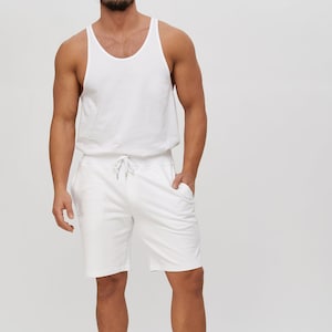 Suvi NYC Men&#39;s sports shorts. 100 % Turkish Pima cotton. Preshrunk. Side Pockets. Gym. Work Out. Yoga, Fitness.