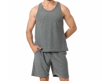 Suvi NYC Men's 2-Set Shorts Turkish Terry cotton 2 Side Pockets Gym. Work Out. Yoga, Fitness. Pajama set.